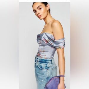 Reformation Lux Silk Top Brand New, Never Worn Size 10